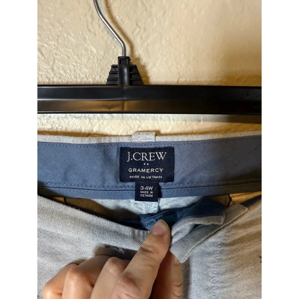 J.Crew Men's 34W Gray Shark Print Chino Shorts Casual Summer